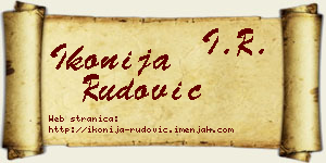 Ikonija Rudović vizit kartica